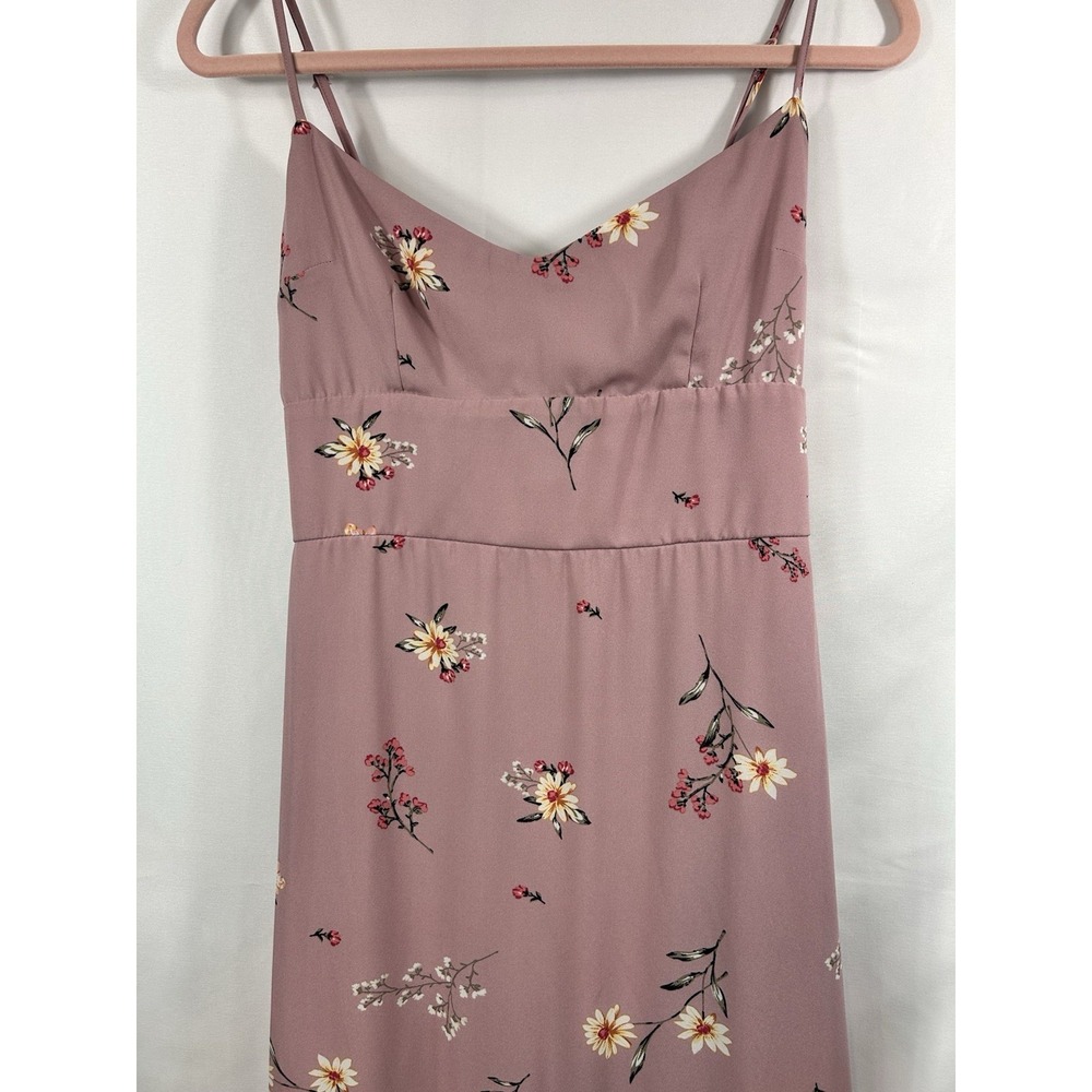 Altar'd State Mauve Pink Floral Tiered Maxi Dress - Picture 3 of 12